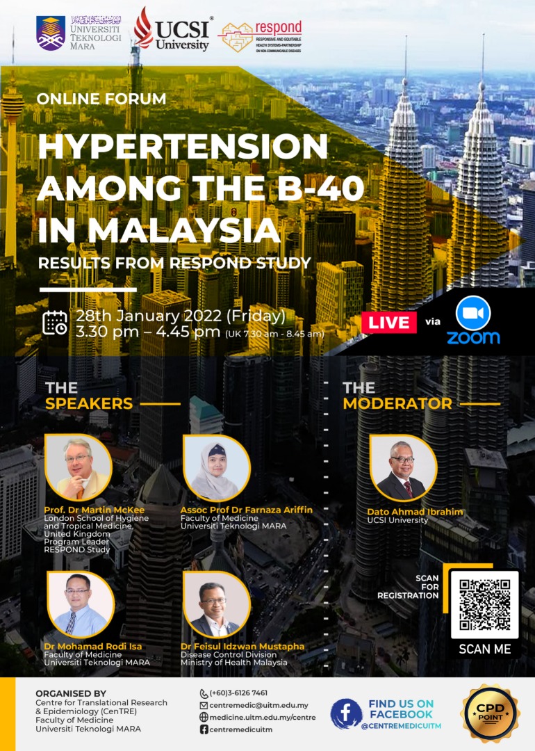  HYPERTENSION AMONG THE B-40 IN MALAYSIA: RESULTS FROM RESPOND STUDY