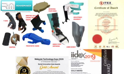 RehabMaker UiTM Wins Gold Awards at Prestigious Innovation Competitions